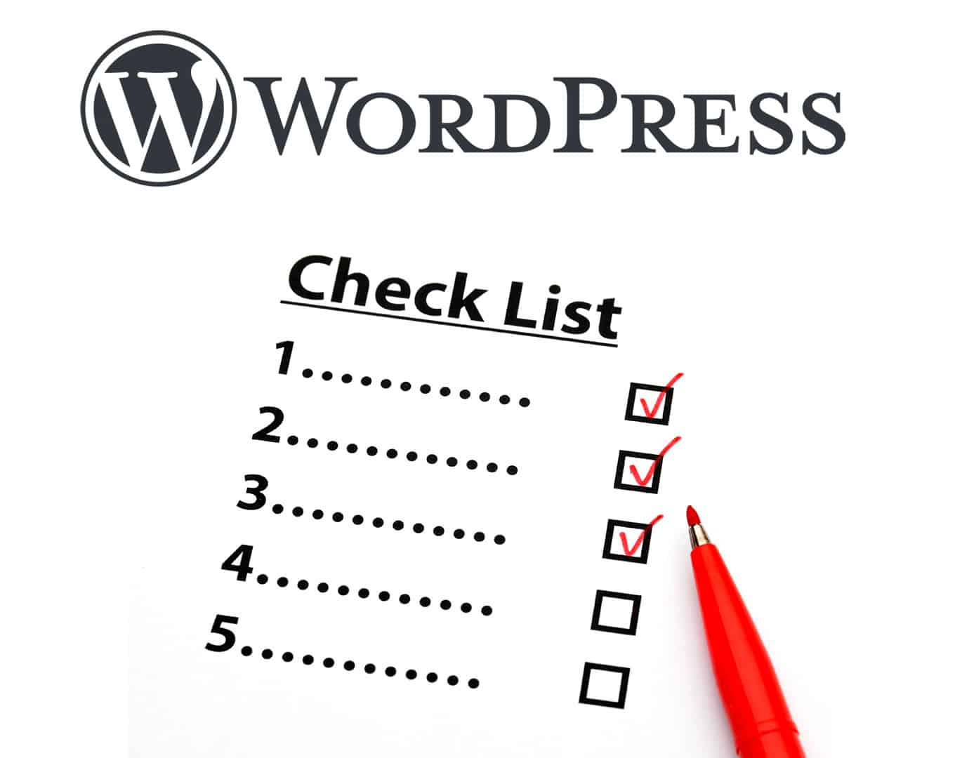 Checklist diseño web WordPress
